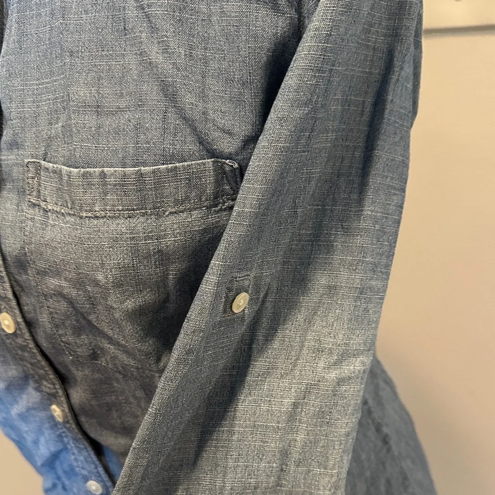 J. Crew Casual Blue Button Down Shirt - Picture 5 of 12